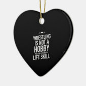 Wrestling hobby white keramisch ornament (Links)