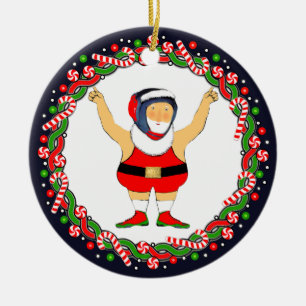 Wrestling Holiday Gift Keramisch Ornament