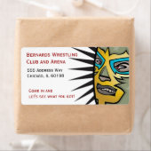 Wrestling Lucha Libre Adresetiketten Etiket (Insitu)