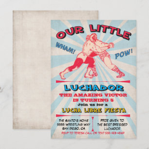 Wrestling Lucha Libre Birthday Fiesta Party Kaart