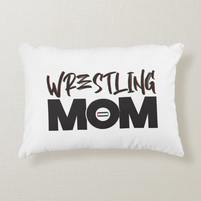 Wrestling Mam Pillow Accent Kussen (Voorkant)