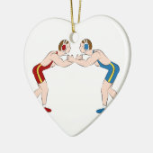 Wrestling Match Vector Keramisch Ornament (Links)