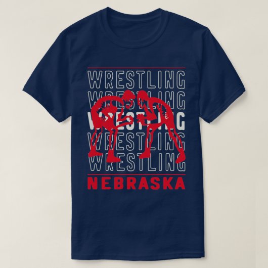 Wrestling Nebraska T-shirt (Design voorkant)
