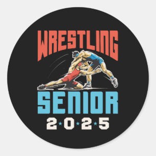 Wrestling Senior Class van het Afstuderen 2025 Ronde Sticker