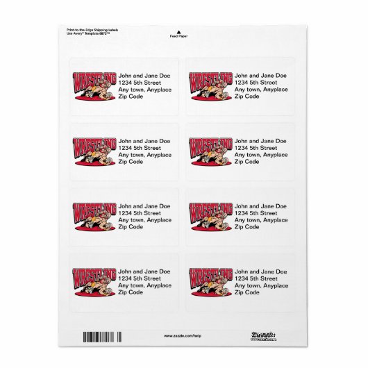 Wrestling Takedown Etiket (Full Sheet)