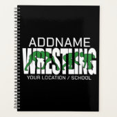 Wrestling Team ADD TEKST School Athlete Wrestler Planner (Voorkant)