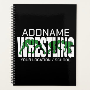Wrestling Team ADD TEKST School Athlete Wrestler Planner