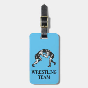 Wrestling Wrestler Design Bagagelabel