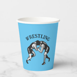 Wrestling Wrestler Design Papieren Bekers