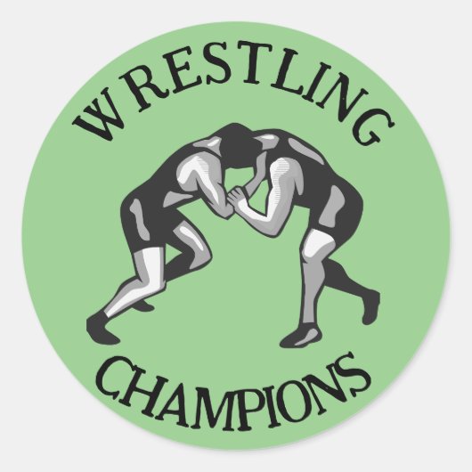 Wrestling Wrestler Design Ronde Sticker (Voorkant)