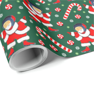 Wrestling Wrestler Kerstfeestdag Gift Cadeaupapier