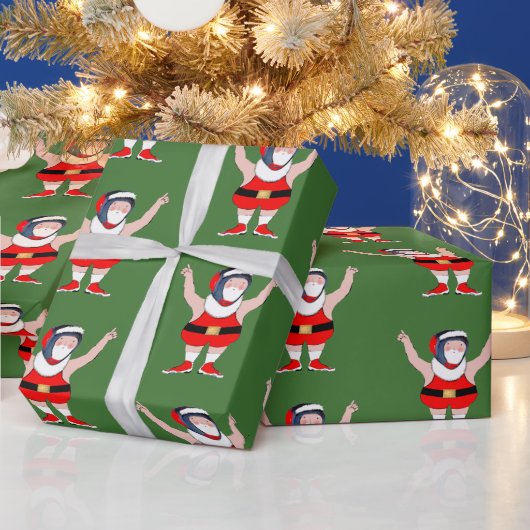 Wrestling Wrestler Kerstfeestdag Gift Cadeaupapier (Feestdagen)