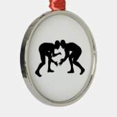 Wrestling Wrestler Metalen Ornament (Rechts)
