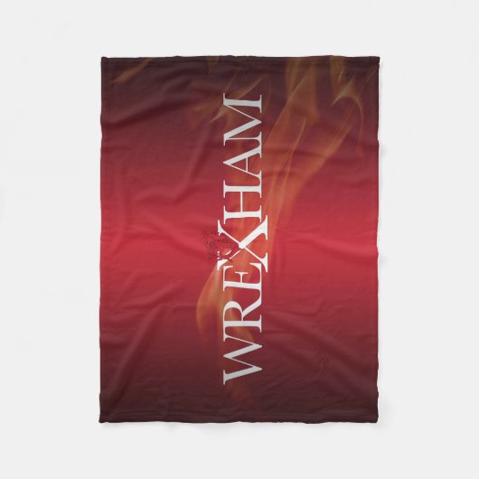 Wrexham Dragon Flame Fleece Deken (Voorkant)