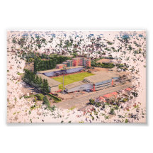 Wrexham Stadion Architectuur Waterkleur Kunst