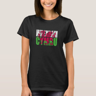 Wrexham Wales Vlag Welsh Dragon Mannen Vrouwen Kin T-shirt