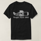 Wright Brothers Flyer Eerste Vliegtuig Blauwdruk G T-shirt (Design voorkant)