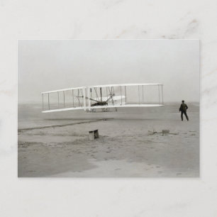 Wright Brothers Flyer Eerste Vliegtuigvlucht Lucht Briefkaart