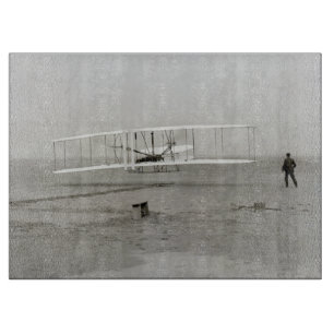 Wright Brothers Flyer Eerste Vliegtuigvlucht Lucht Snijplank