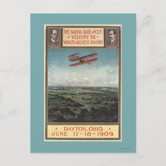 Wright Brothers Plane Briefkaart (Voorkant)