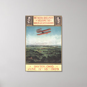 Wright Brothers Plane Canvas Afdruk