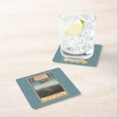 Wright Brothers Plane Vierkante Kartonnen Onderzetter (Insitu)