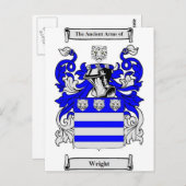 Wright Coat of Arms Briefkaart (Voorkant / Achterkant)