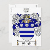 Wright Coat of Arms/Wright Family Crest Briefkaart (Voorkant / Achterkant)