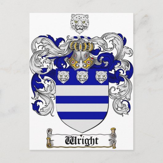 Wright Coat of Arms/Wright Family Crest Briefkaart (Voorkant)