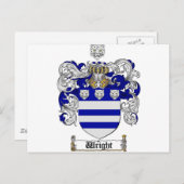 Wright Coat of Arms/Wright Family Crest Briefkaart (Voorkant / Achterkant)