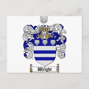 Wright Coat of Arms/Wright Family Crest Briefkaart