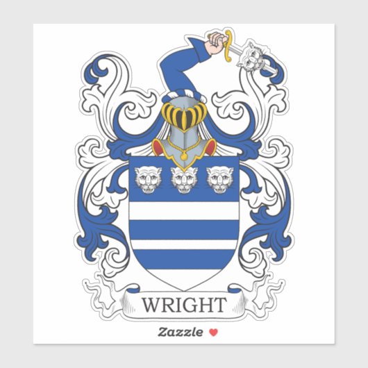 Wright Family Crest Sticker (Vel)