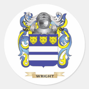 Wright Family Crest (wapenschild) Ronde Sticker