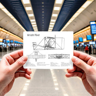 Wright Flyer- Vliegtuig Blauwdruk Tekening Plannen Briefkaart