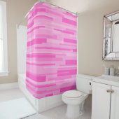 Wright Heet Roze Mid Century Modern Patroon Douchegordijn (In situ)