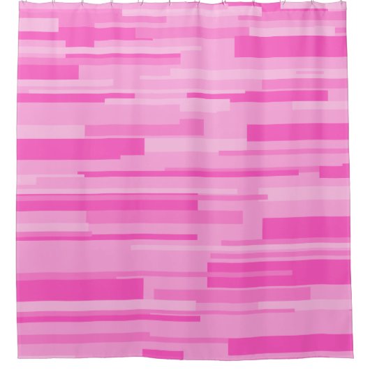 Wright Heet Roze Mid Century Modern Patroon Douchegordijn (Voorkant)