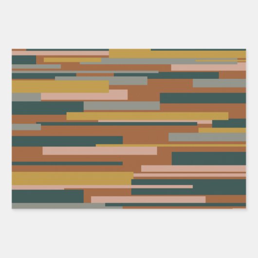 Wright, midden-eeuwse moderne geometrische patroon inpakpapier vel (Voorkant 2)