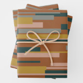 Wright, midden-eeuwse moderne geometrische patroon inpakpapier vel (In situ)