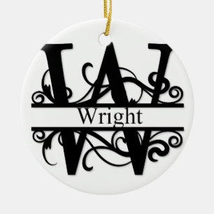 Wright Monogram Keramisch Ornament