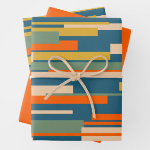 Wright Retro Modern Abstract geometrisch patroon Inpakpapier Vel