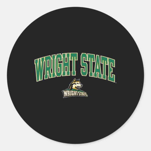 Wright State Raiders Arch over Ronde Sticker (Voorkant)
