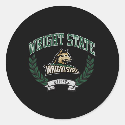 Wright State Raiders Victory Heather Gray Ronde Sticker (Voorkant)