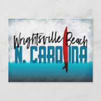 Wright tsville Beach Briefkaart N. Carolina Surfbo