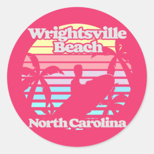 Wright tsville Beach North Carolina Ronde Sticker