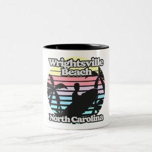 Wright tsville Beach North Carolina Tweekleurige Koffiemok