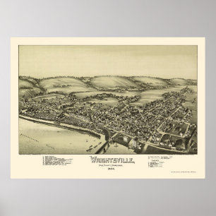 Wright tsville, PA Panoramic Map - 1894 Poster