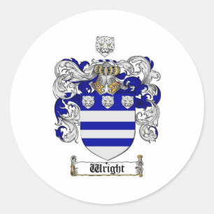 Wright Wapen / Wright Family Crest Ronde Sticker