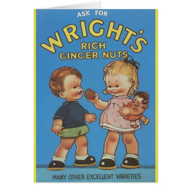 Wright's Rich Ginger Nuts Vintage Ad (Voorkant)