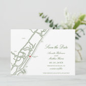 Wrightsville Beach NC Carte Forest Green Mariage (Debout devant)