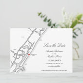 Wrightsville Beach NC Carte Mariage noir et blanc (Debout devant)